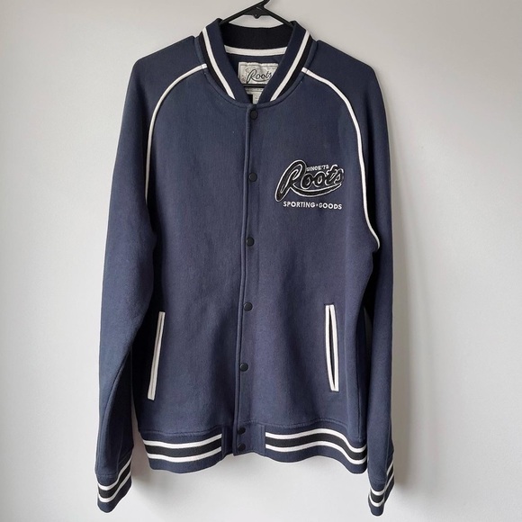 ROOTS Sporting Goods Men’s Button Up Sweatshirt - Picture 2 of 4